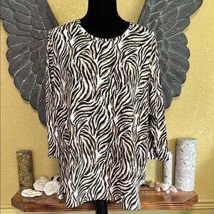 Alia Zebra Print Women's Top